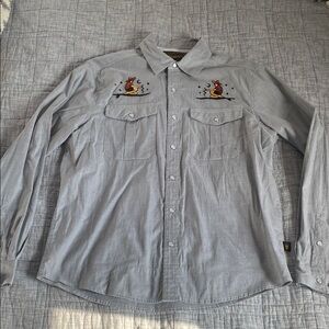 Howler Brothers Light Gray Embroidered Shirt